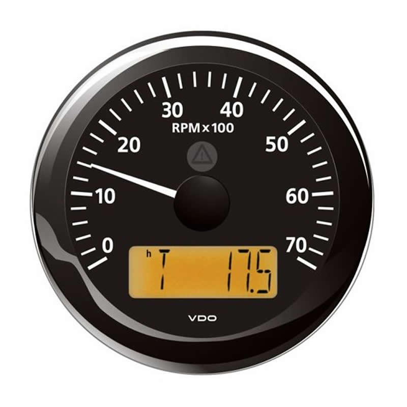 VDO ViewLine Tachometer 7.000 RPM Black 85mm